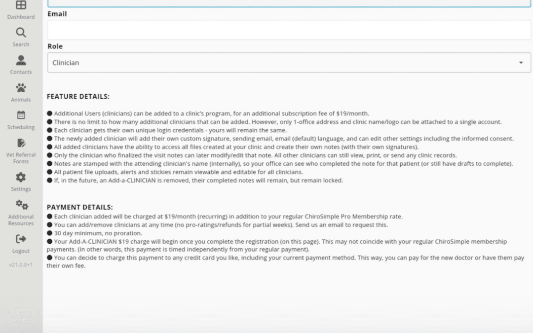 Add a User (Clinician/Staff)