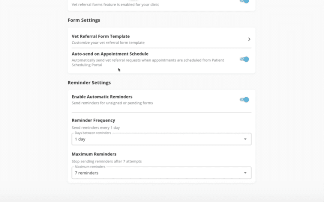 Vet Referral Form: Overview